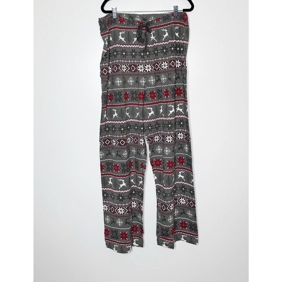 NWT PajamaGram Nordic Christmas Pajamas Set Stretch Men's Gray Size X Large - Picture 4 of 9